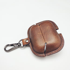 Étui en cuir marron pour écouteurs sans fil, étui en cuir pour <span class=keywords><strong>Air</strong></span> Pods Pro - Product Image 3