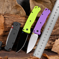 Couteau pliant tactique OEM S90V avec lame en acier et manche en nylon pour la survie, le camping en plein air et la légitime défense (54g)