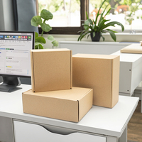 Vente en gros d'enveloppe en carton ondulé kraft écologique brun rigide mat pour chaussettes huiles essentielles emballage de cadeaux expédition personnalisable
