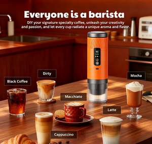 Popular Travel 3 in 1 Portable <b>Espresso</b> Coffee Maker with Travel Case Big Small Color Box Compatible with Capsule Powder - Product Image 2