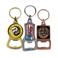 Anneau vierge de sublimation de bière Porte-clés en métal personnalisé Logo de voiture Étiquettes 3D Personnaliser Ouvre-bouteille Porte-clés