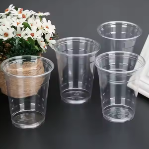 Entrega Rápida, Venta Directa de Fábrica, Vasos Desechables Personalizables de 98 mm, de Plástico PET Transparente, Ecológicos, de Pared Simple, con Tapas - Product Image 2