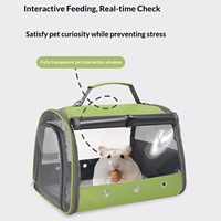 Cage de transport pour oiseaux en maille ventilée avec vue claire, plateau et perchoir intégrés, idéale pour les perroquets, pour les voyages quotidiens en extérieur, produits pour animaux de compagnie