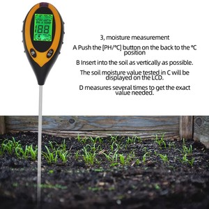 Sensore per Piante 4-in-1, Tester Digitale del Suolo, Misuratore di <span class=keywords><strong>pH</strong></span>, Temperatura, Umidità e Luce, Materiale ABS, Garanzia di 1 Anno per Giardino e Fattoria - Product Image 5