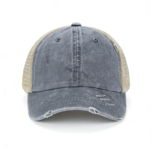 Gorra de Béisbol Vintage de 6 Paneles con Efecto Desgastado, Ligera y Transpirable, Ajustable con Cierre a Presión para Actividades al Aire Libre - Product Image 1