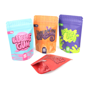 Custom 3.5g Mylar Bags Stand Up <strong>Pouch</strong> Zipper Ziplock Sachets Bag Aluminum Foil With Your Design Printed - Product Image 2
