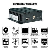 Enregistreur vidéo mobile 4G avec système de surveillance de flotte GPS, enregistreur CCTV pour véhicule 4 canaux avec carte SD pour camion, bus, taxi