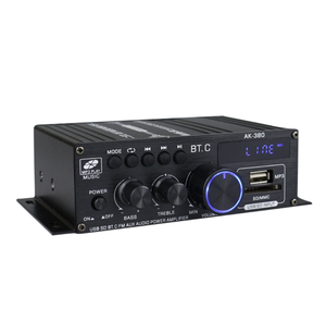 Amplificateur numérique AK380 BT 5.0, amplificateur de puissance audio stéréo HiFi, amplificateur de subwoofer pour la maison et la voiture, FM, karaoké, USB, carte SD - Product Image 6