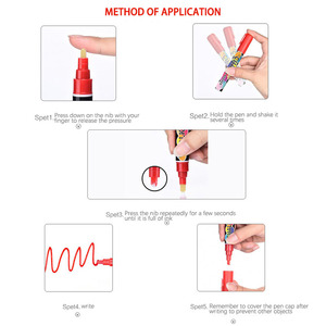 Marqueurs magiques à base d'eau à pointe plate OEM Stylo marqueur à <span class=keywords><strong>craie</strong></span> liquide rechargeable pour l'écriture sur papier - Product Image 5