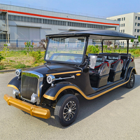 LUHUAN Bus électrique de tourisme classique 11 places, Véhicule vintage en promotion, Moteur 4-7.5KW, Batterie au plomb-acide, 30km/h, Autonomie 80KM, CE