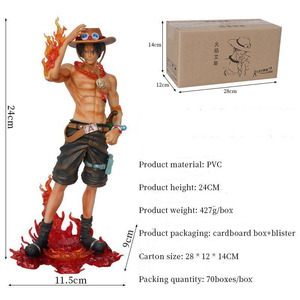 Pirate King Series fait à la main BT Statue modèle PVC Ace flamme support <span class=keywords><strong>Anime</strong></span> poupée décoration cadeaux pour garçons inspiré Animation japonaise - Product Image 6