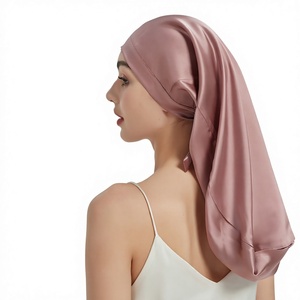 Nouveau bonnet pour femme en crêpe <span class=keywords><strong>de</strong></span> <span class=keywords><strong>Chine</strong></span> 100% soie <span class=keywords><strong>de</strong></span> mûrier, avec capuche à lacets style Suzhou, pour soins capillaires post-partum et usage domestique, doté <span class=keywords><strong>de</strong></span> liens ajustables - Product Image 1