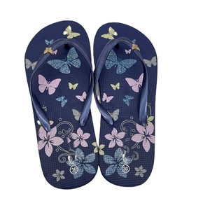 Tongs à talon compensé avec imprimé de fleurs brillantes, pour femmes, sandales jetables à la mode, collection - Product Image 2