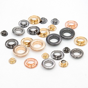 Œillets métalliques ronds plaqués noir pour vêtements, anneaux de fixation durables, différentes tailles - Product Image 3