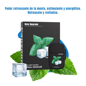 Inhalador nasal de doble orificio que alivia la nariz, refrescante y calmante, con menta, marca propia. - Product Image 2