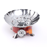 Réchaud de camping portable à gaz butane/propane, brûleur Lotus en acier, pour voyages, randonnées et pique-niques