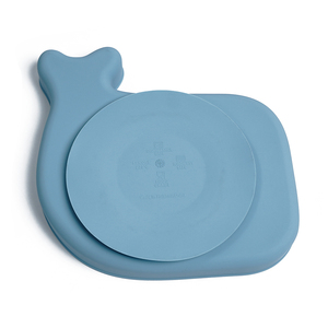 Assiette à ventouse en silicone de qualité alimentaire sans BPA, design divisé, antidérapante, pour tout-petits, bébés et enfants, vaisselle pour les repas - Product Image 4