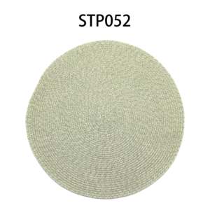 Juego de Manteles Individuales y Posavasos de PVC Ecológico Certificado al por Mayor - Diseño Hueco Tejido de Cáñamo, Alfombrillas de Drenaje para Cocina - Product Image 3