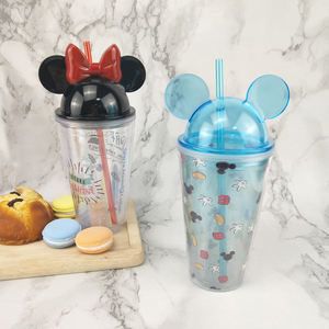 Vaso de Viaje Acrílico de 16 oz con Orejas de Mickey y <span class=keywords><strong>Minnie</strong></span> <span class=keywords><strong>Mouse</strong></span>, con Pajita - Product Image 3