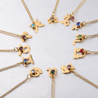 Collier pendentif de haute qualité, bijoux en acier inoxydable tendance, collier en pierre multicolore significatif du zodiaque, cadeaux pour femmes