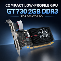 Tarjeta Gráfica XHVGA Nueva con Ventilador de Bajo Perfil GT730 2GB DDR3 384SP para DVI VGA PCI Express para PC de Escritorio