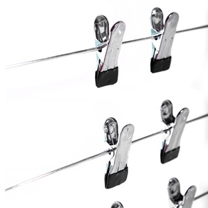 LM4805C Space Saving Wooden <strong>Multi</strong> Pants Tier <strong>Hangers</strong> 4 Layers Metal and Wood Clip Pants <strong>Hanger</strong> - Product Image 6