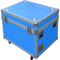 Étui de vol de poste de travail en aluminium à coque dure ignifuge pratique et durable avec serrures
