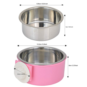 Tazón Portátil para Mascotas de Acero Inoxidable Antideslizante, Resistente al Agua, con Diseño para Colgar en la Jaula, Fácil de Limpiar, Venta al Por Mayor - Product Image 5
