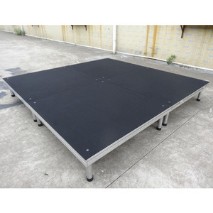 Plateforme de scène portable en aluminium à hauteur réglable avec montage facile, pour équipement d'éclairage et de spectacle extérieur, sans électricité requise - Product Image 4