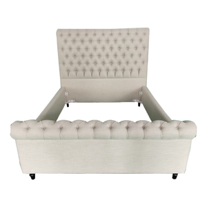 Grigio tessuto di colore Hight <span class=keywords><strong>testata</strong></span> con due orecchie pulsante in tessuto di stoccaggio <span class=keywords><strong>letto</strong></span> imbottito - Product Image 5