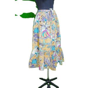 Jupe longue en coton imprimé à la main, motif floral, style chic et vintage, faite à la main, ethnique, bohème, pour femme, taille personnalisée, prix de gros - Product Image 4