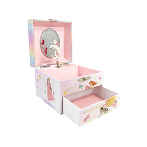 Yiyu Yüksek Kaliteli Mini MDF Kurmalı Müzik Kutuları Çekmeceli Döner El Kranklı Atlıkarınca Müzik Kutusu Ev Dekorasyonu Sevgiliye Hediye - Product Image 1