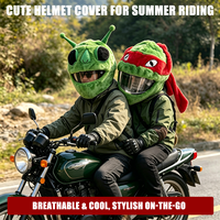 Nouvelle Arrivée 2026 : Housse de Casque Moto Tendance, Design Alien Vert, Amusante et Attrayante, Indispensable pour la Conduite Urbaine