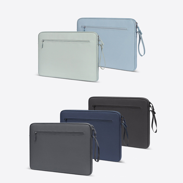 13-15.6 Inch Portable Lightweight PU Laptop Sleeve Magnetic Closure Dual Pocket Design Waterproof Eco-Friendly Protective Case