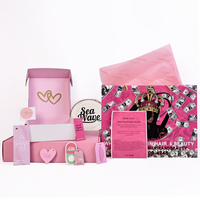 Custom pink Corrugated Cardboard Paper Box Set Packaging Tear Strip Bags Printed Self Sealing Mailer Shipping Gift Box With Logo