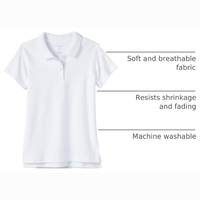 Chemises pour enfants personnalisées avec logo brodé, unisexes, manches courtes, 100% coton respirant, uniforme scolaire d'été, polo
