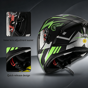 <span class=keywords><strong>Casco</strong></span> de Motocicleta Integral con Certificación DOT, Doble Visera, <span class=keywords><strong>Casco</strong></span> de Carreras, Carcasa de ABS Anticolisión, <span class=keywords><strong>Casco</strong></span> de Seguridad para Motocross - Product Image 3