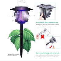 Lampe Solaire Anti-Moustiques Extérieure Étanche à LED, Électrique, pour Jardin et Pelouse