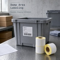 Rouleau d'étiquettes thermiques jaunes 58 x 40 mm, étiquettes thermiques blanches pour l'impression de codes-barres, l'emballage et le stockage