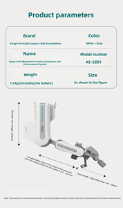 Exosquelette cérébral-machine pour la rééducation fonctionnelle des membres supérieurs, système orthopédique durable, respirant et portable pour hémiplégie - Product Image 5