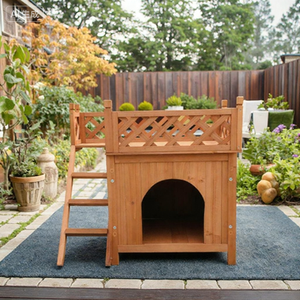 Niche extérieure en bois, niche extérieure pour animaux de compagnie, <span class=keywords><strong>cage</strong></span> pour animaux de compagnie, lit pour chien avec escalier - Product Image 6