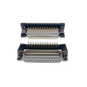 Connecteur femelle D-SUB 25 broches de haute qualité, angle droit, type DB 25P DIP R/A, contact en cuivre pour PCB - Product Image 2