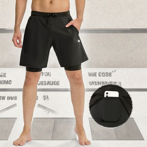 <b>Men's</b> Summer Sports <b>Shorts</b> Loose Fit Mid Waist Large Size Casual Drawstring Closure Solid Color Versatile Canvas Quick Sporty - Product Image 2