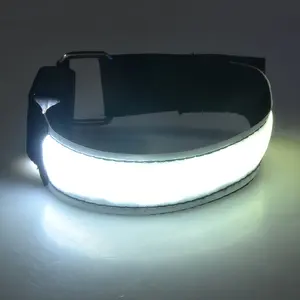 Nylon LED Đêm An Toàn Chạy Arm Ban Nhạc Nhấp Nháy Glow In The Dark Ban Nhạc Phát Sáng Đi Xe Đạp Ban Nhạc Thể Thao Băng Tay De Bras LED