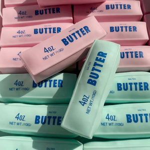 Balle anti-stress en latex souple en forme de bâton de beurre, jouet sensoriel à presser, blocs ronds remplis de texture croquante, jouet ASMR anti-stress à presser à la main - Product Image 1