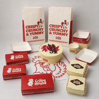 Fabricant de contenants jetables en carton pour emballages alimentaires (burgers, ailes de poulet, frites) avec logo personnalisé OEM pour les chaînes de cafés