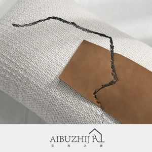 AIBUZHIJIA fodera per cuscini 30*50 fodera per cuscino bianca federa ricamata con <span class=keywords><strong>inchiostro</strong></span> cinese rettangolare ecologica - Product Image 4