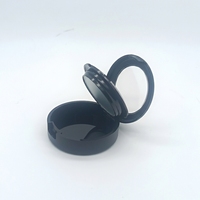 Scatola Rotonda per Polvere Cosmetica Yanxing con Coperchio Ribaltabile e Finestra Trasparente, Rivestimento Interno in Plastica ABS e Metallo