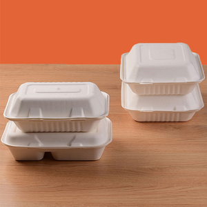 Hộp Cơm Trưa Phân Hủy Sinh Học Túi Đựng Thức Ăn Dùng Một Lần Thân Thiện Với Môi Trường Hộp Đựng Thức Ăn Lấy Ra Từ Giấy Mía - Product Image 4