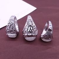 Prix usine pas cher pierre hommes anneaux naturel Mixcolor bague couleur argent anneaux bijoux cadeau pour Couple saint valentin accessoires